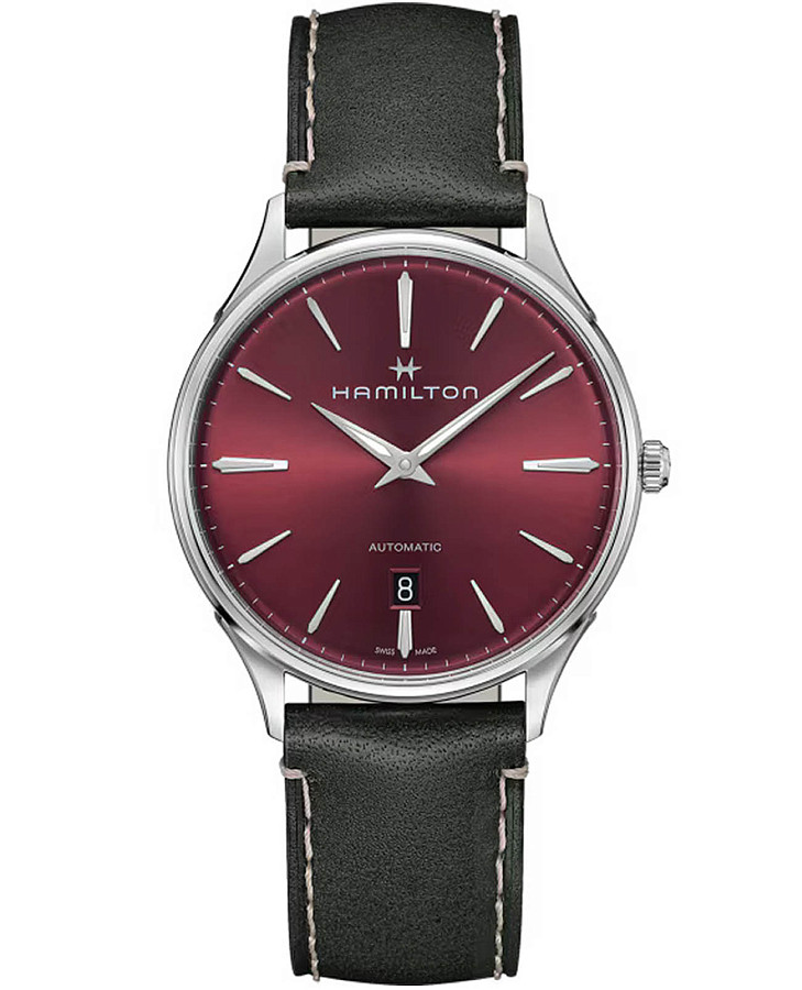 Часы Hamilton Thinline Auto H38525771 — мужские, бордовый