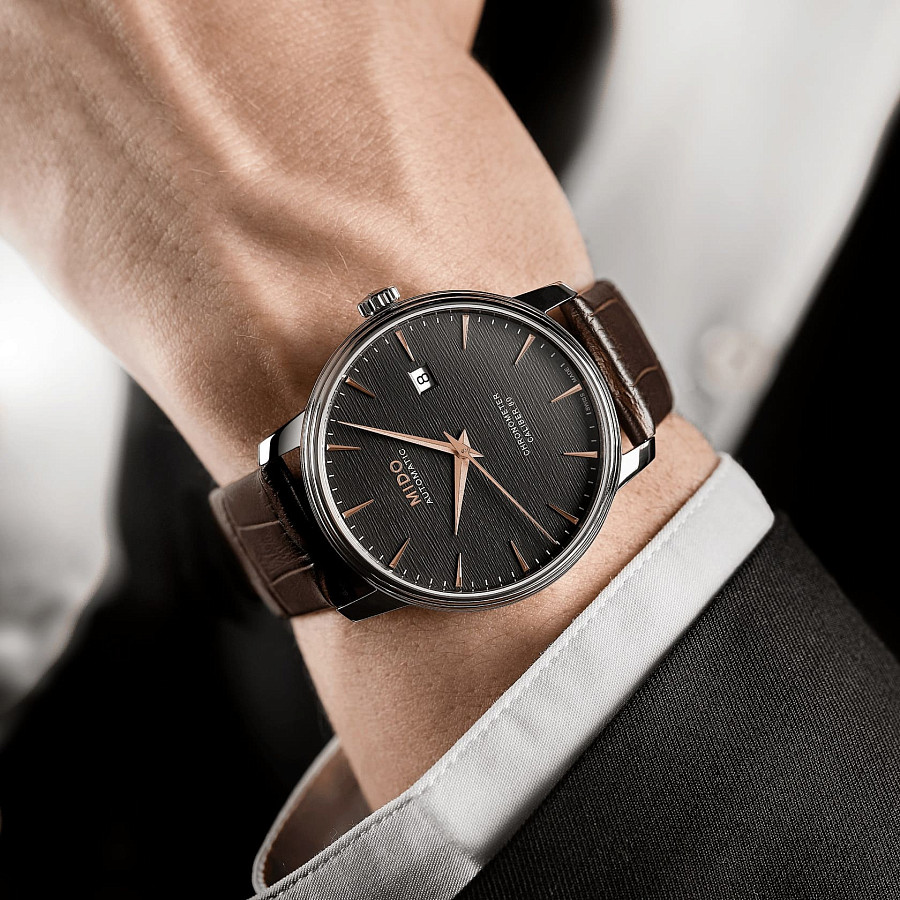Часы Mido Baroncelli Chronometer Silicon Gent M027.408.16.061.00 — Швейцария, механические