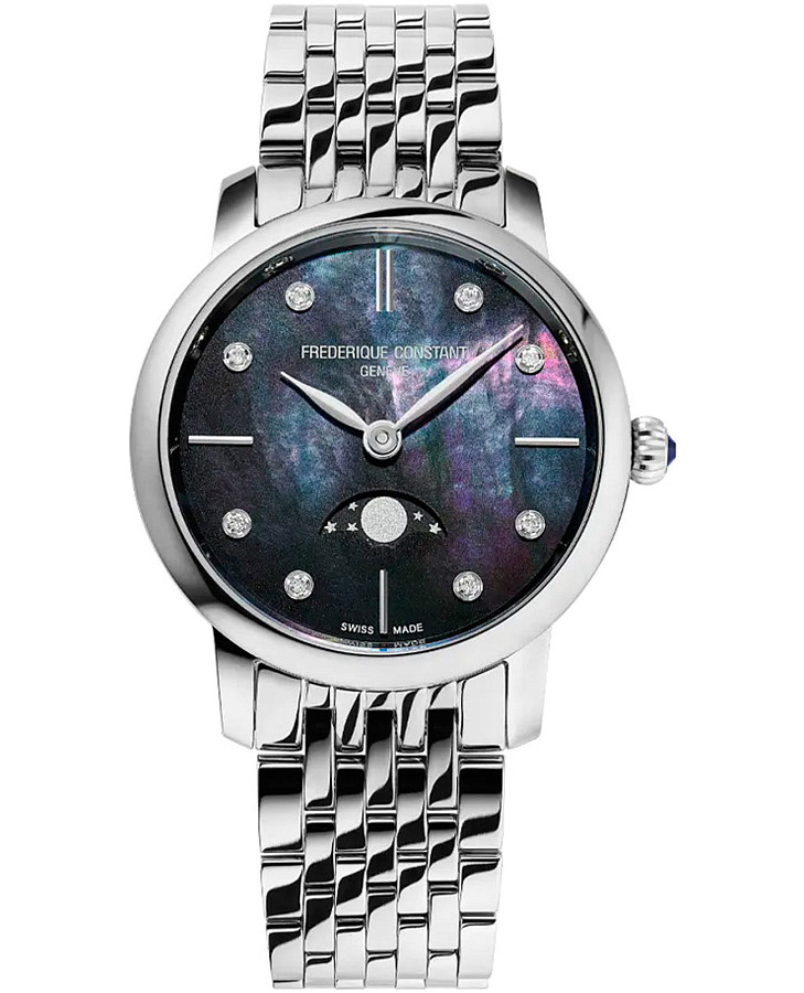 Часы Frederique Constant Slim Line Moonphase FC-206MPBD1S6B — женские, цветной