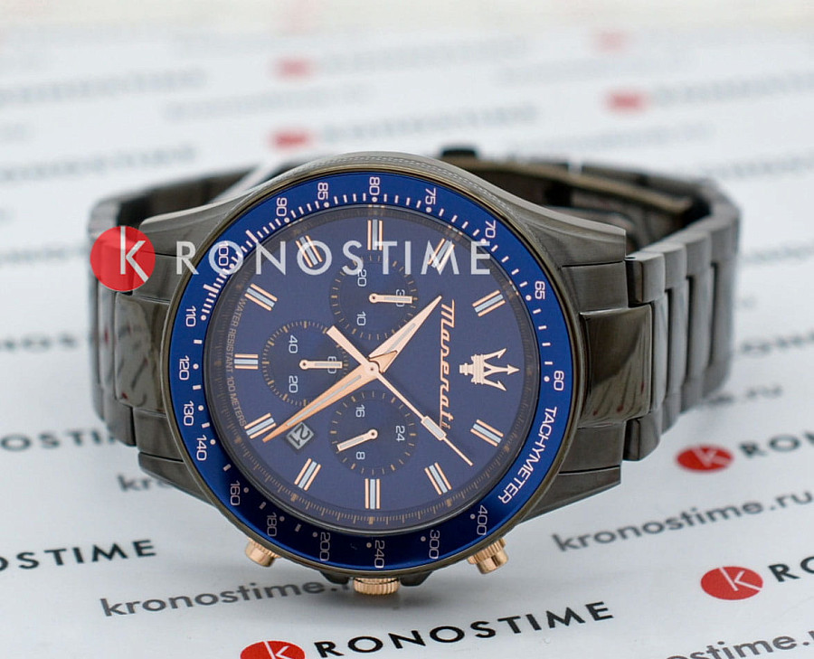 Часы Maserati SFIDA R8873640001 — мужские, сталь c pvd покрытием