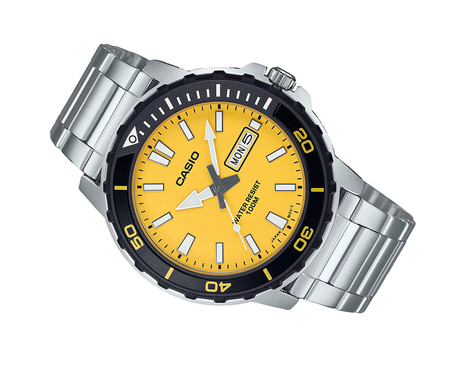 Часы Casio Collection MTD-125D-9AVDF (MTD-125D-9A) — кварцевые, сталь пластик алюминий