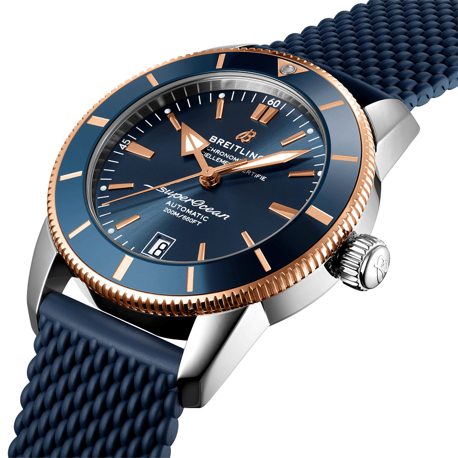 Часы Breitling Superocean Heritage B20 Automatic 42 UB2010161C1S1 — механические, сталь золото металл