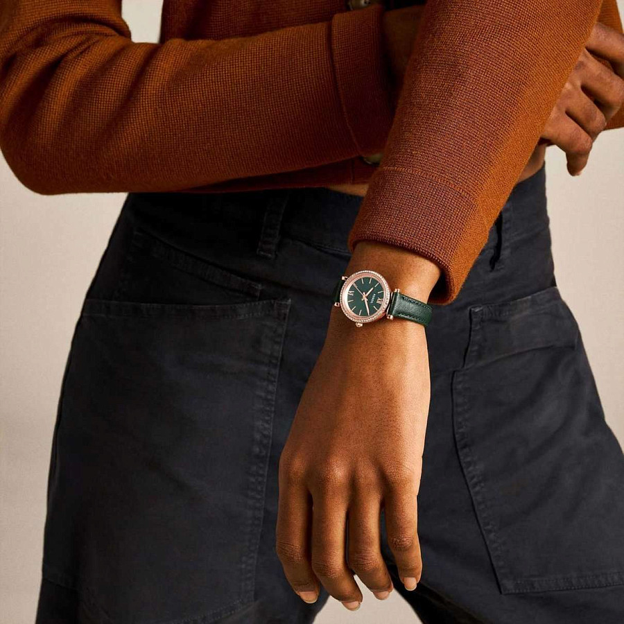 Часы Fossil Carlie ES5370 — кварцевые, сталь металл
