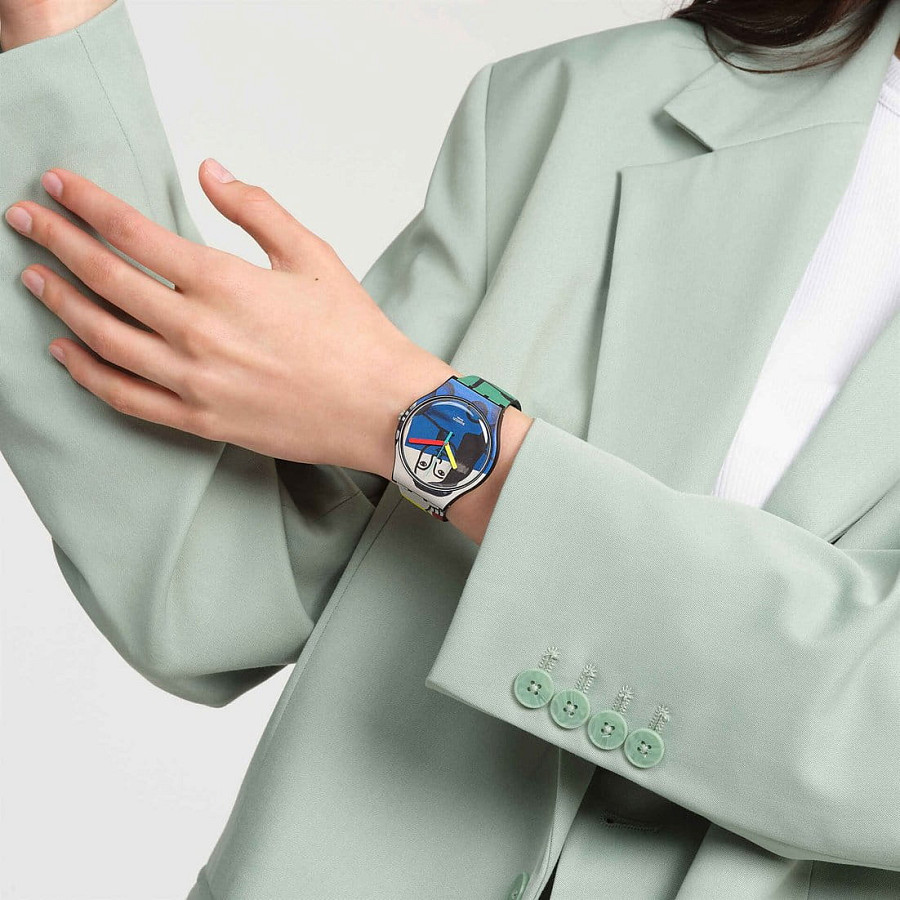 Часы Swatch New Gent SUOZ363 — пластик, силикон