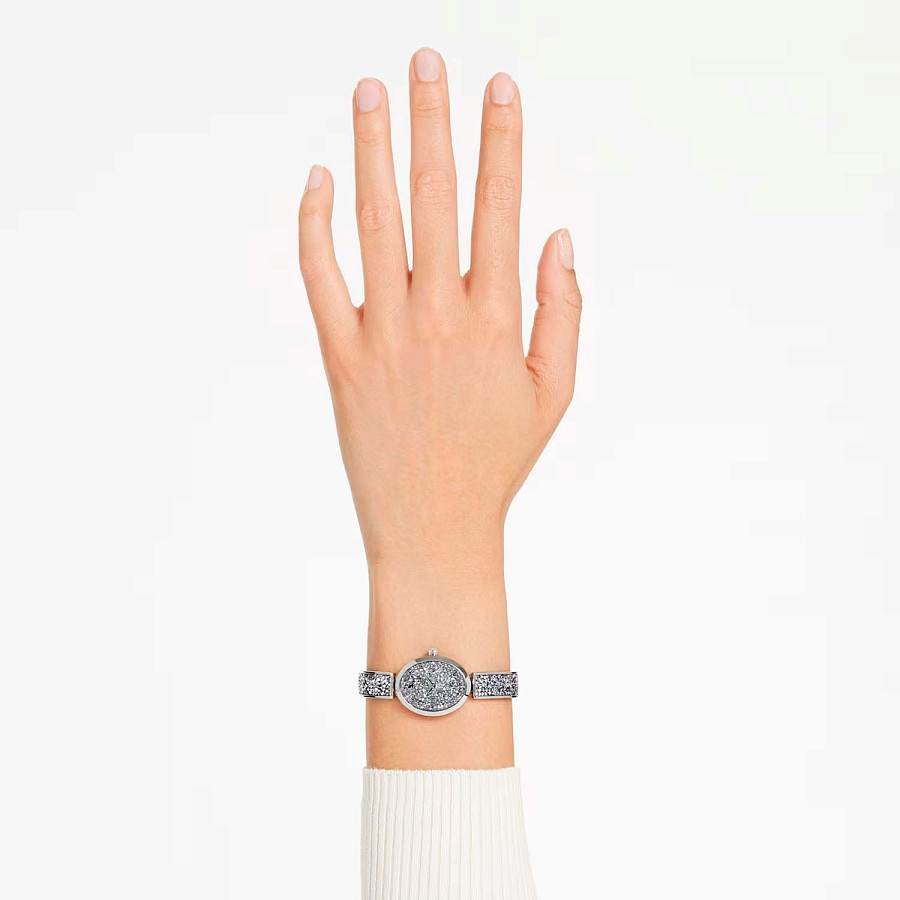 Часы Swarovski Crystal Rock Oval 5656881 — кварцевые, металл сталь