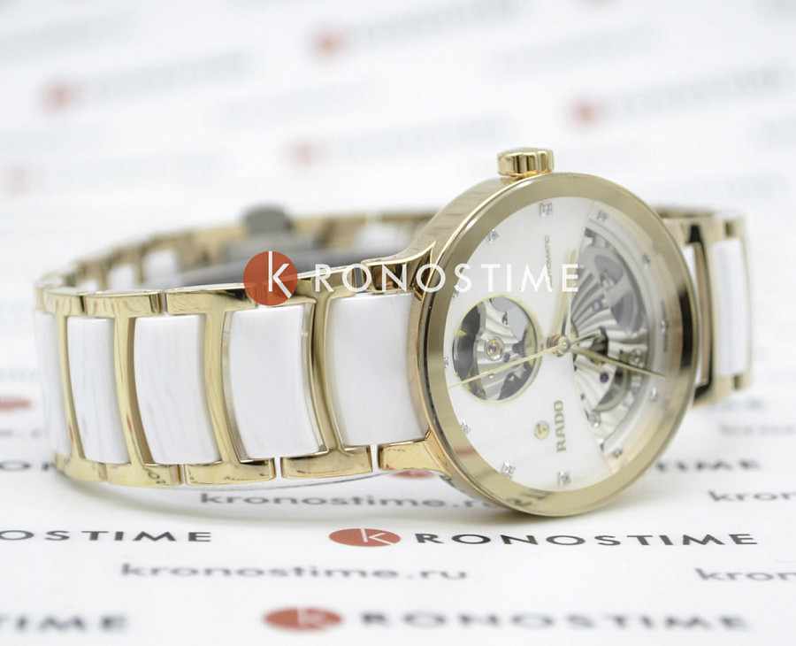Часы Rado Centrix Automatic Diamonds Open Heart R30248902 — белый, сталь металл