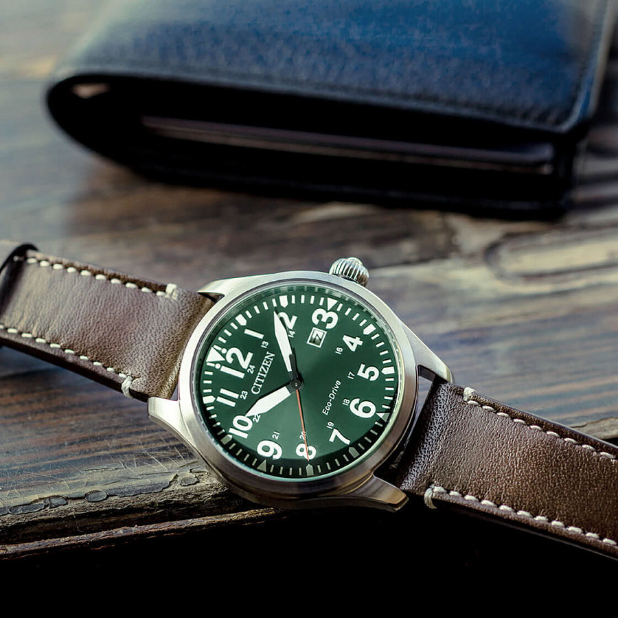 Часы Citizen Eco-Drive BM6838-25X — мужские, кожаный