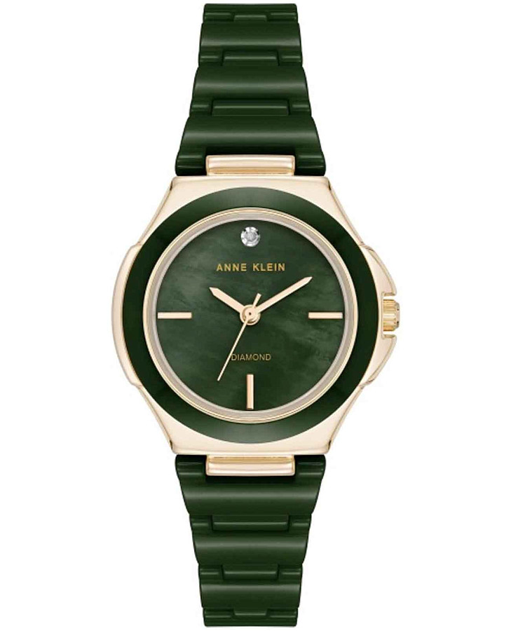 Часы Anne Klein Diamond 5112GPGN — женские, черный