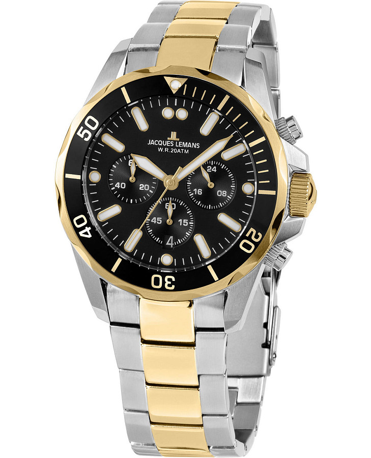 Часы Jacques Lemans Sport 1-2091i — мужские, черный