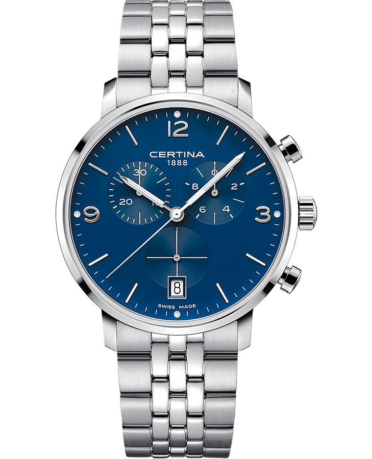Часы Certina DS Caimano Chronograph C035.417.11.047.00 — мужские, синий