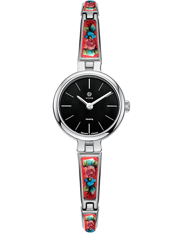Часы УЧЗ Flora 1704B1B2-42 — женские, черный