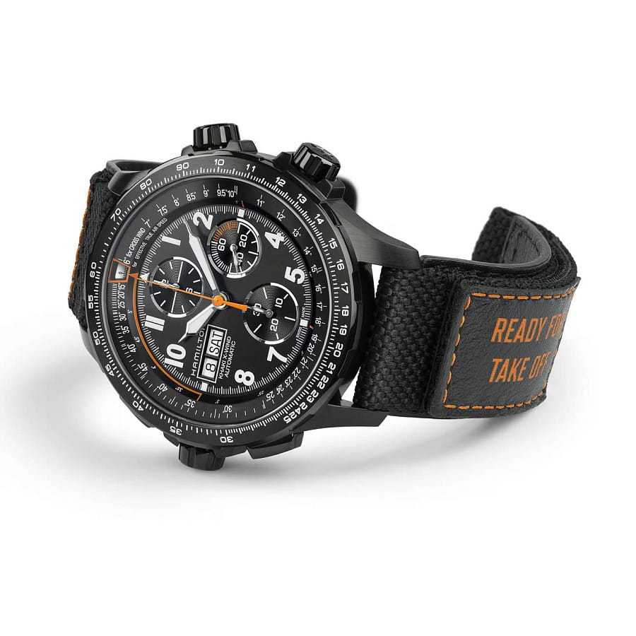Часы Hamilton Khaki Aviation X-Wind Auto Chrono Air Zermatt Exclusive Edition H89736930 — тканевый, мужские