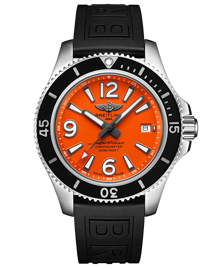 Часы Breitling Superocean Automatic 42 A17366D71O1S1 — мужские, оранжевый