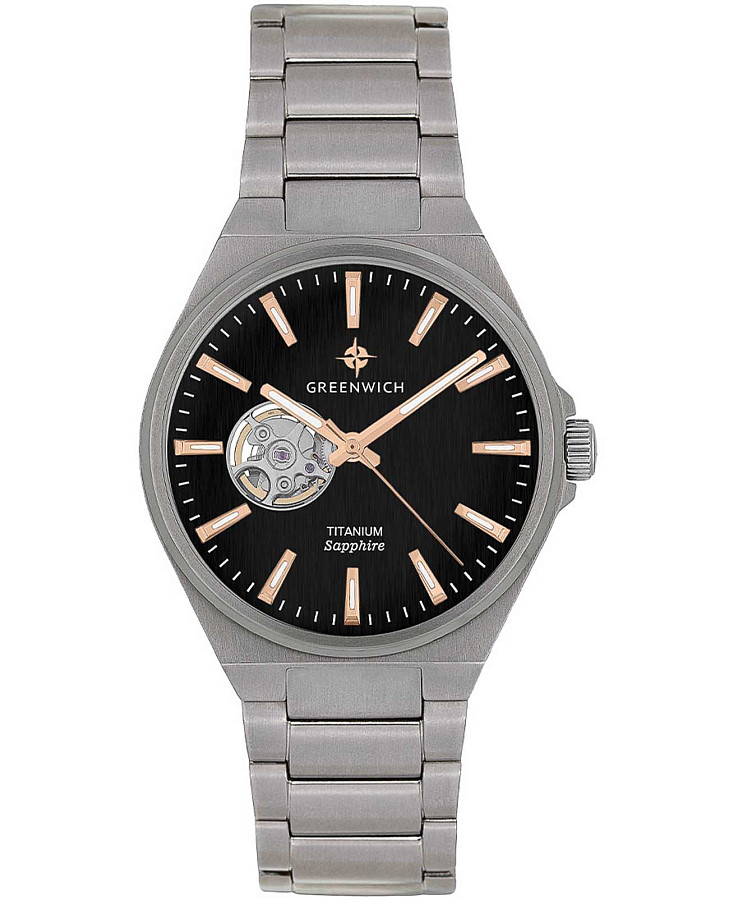 Часы Greenwich Titanium GW 084.10.34 — мужские, черный