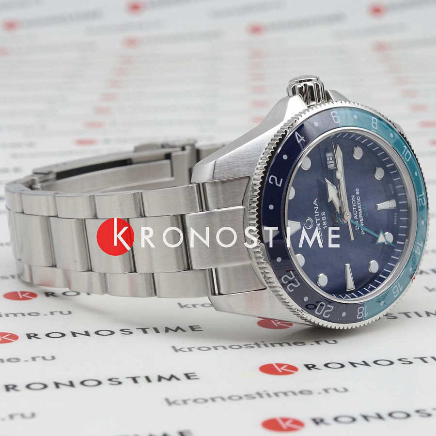 Часы Certina DS Action Gmt Powermatic 80 C032.929.11.041.01 — сталь металл, Швейцария
