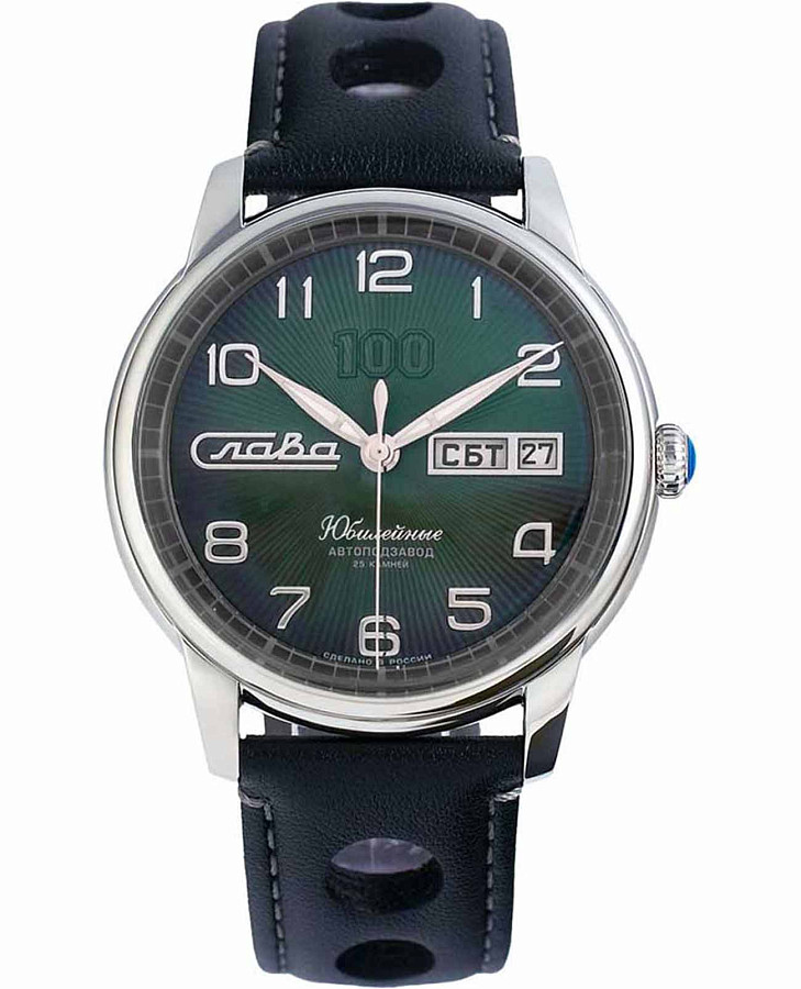 Часы Слава Юбилейные 2600674/300-2427 — мужские, зеленый