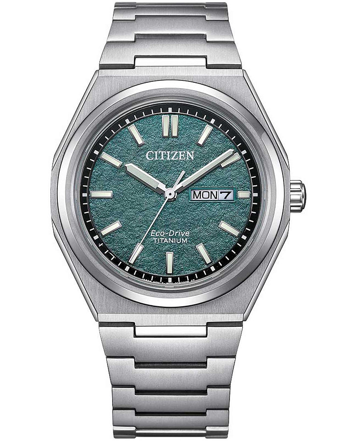 Часы Citizen Zenshin AW0130-85X — мужские, зеленый