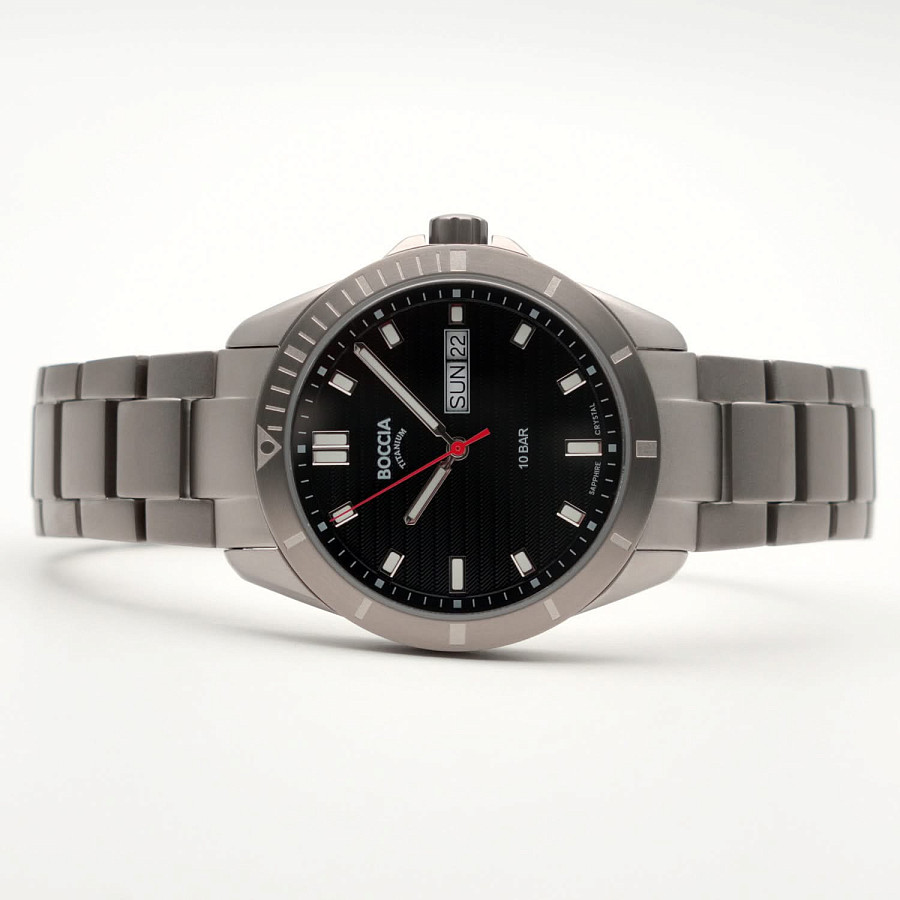 Часы Boccia Titanium 3685-03 — кварцевые, титан