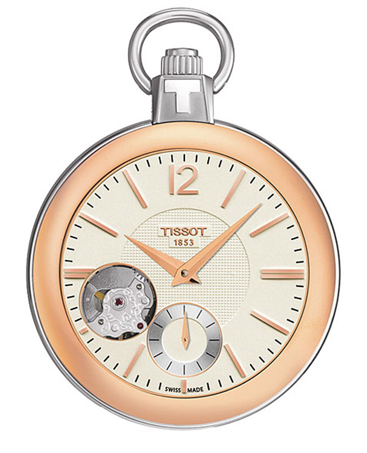 Часы Tissot T-Pocket Mechanical T853.405.29.267.01 — мужские, бежевый