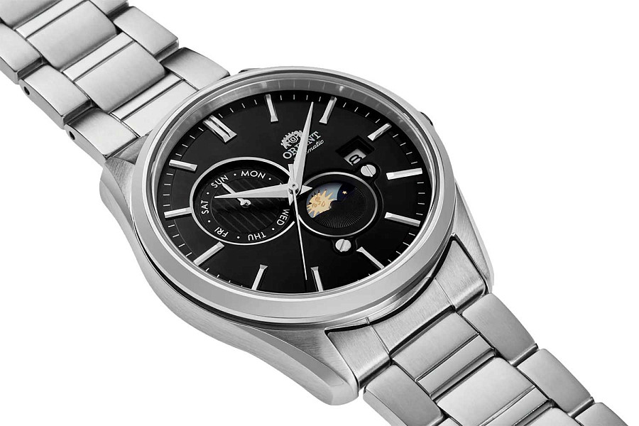 Часы Orient Sun & Moon RA-AK0307B (RN-AK0307B) — механические, металл сталь
