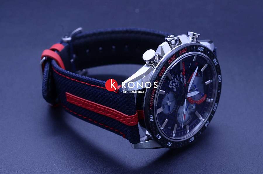 Часы Casio Edifice EQB-1000TR-2A — тканевый, синий