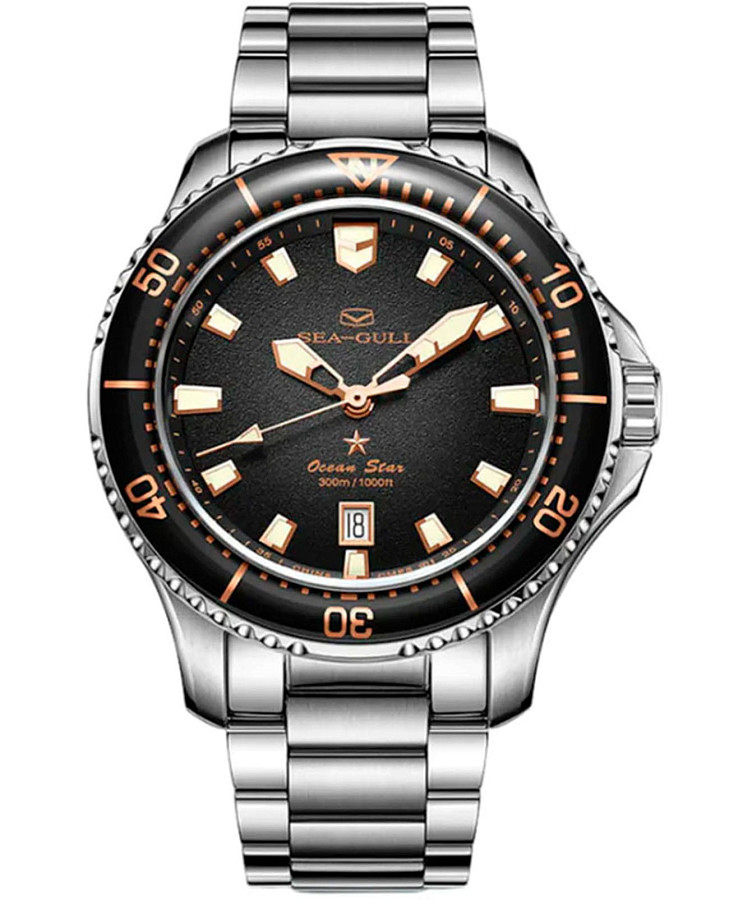 Часы Seagull Ocean Star 816.72.1210 — мужские, черный
