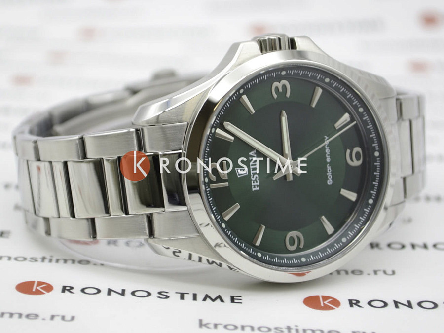 Часы Festina Solar F20656/3 — мужские, нержавеющая сталь