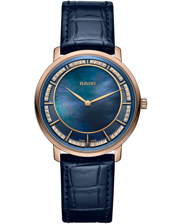 Часы Rado Diamaster Thinline R14071916 — мужские, синий