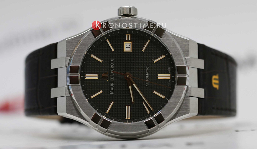 Часы Maurice Lacroix Aikon Automatic AI6008-SS001-331-1 — кожаный, мужские