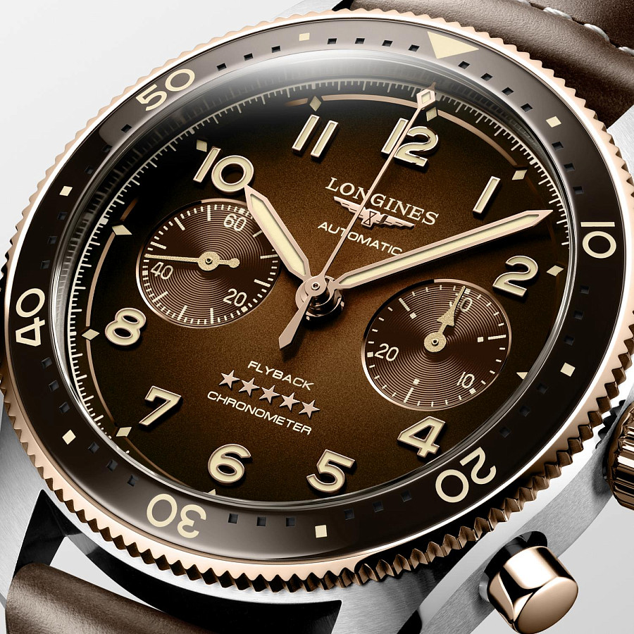 Часы Longines Spirit Flyback L3.821.5.59.2 — кожаный, мужские