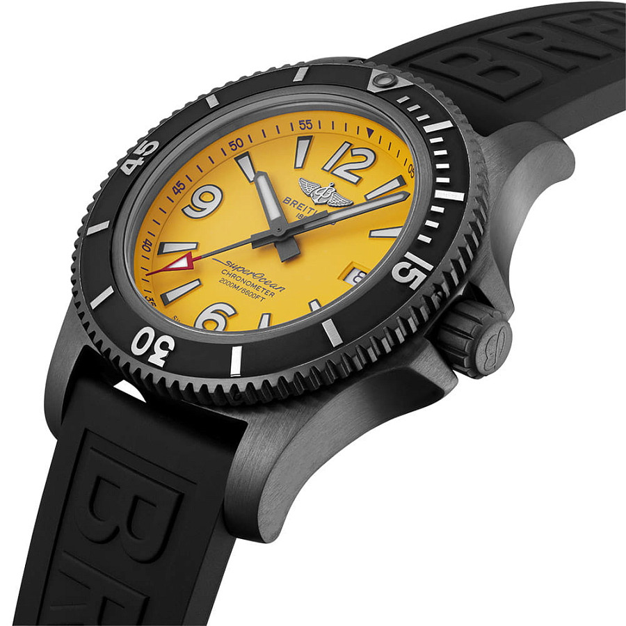 Часы Breitling Superocean Automatic 46 Black Steel M17368D71I1S1 — механические, сталь металл