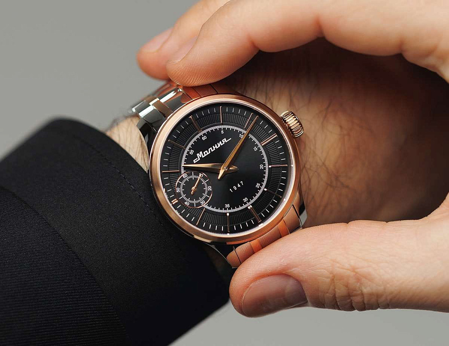 Часы Молния Дебют 0200102-1.0 — мужские, нержавеющая сталь с pvd-покрытием