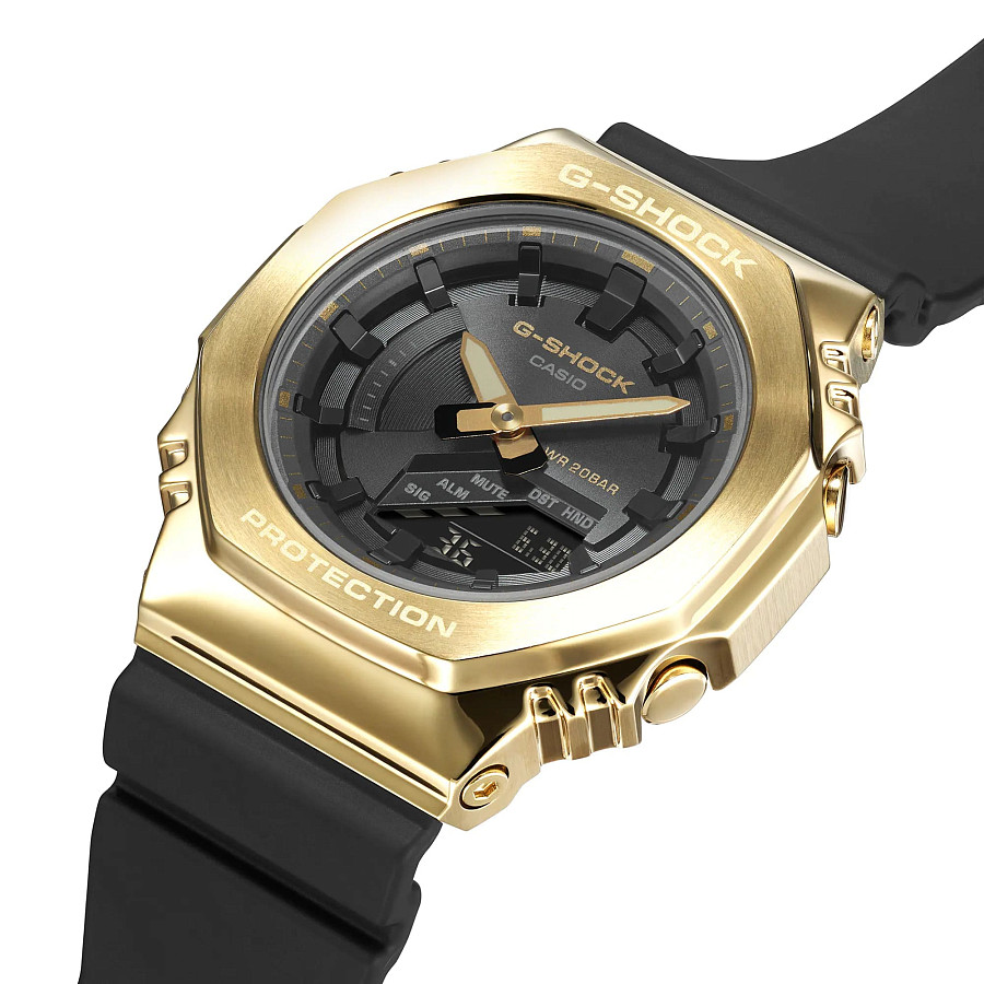 Часы Casio G-Shock GM-S2100GB-1ADR (GM-S2100GB-1A) — черный, сталь металл пластик