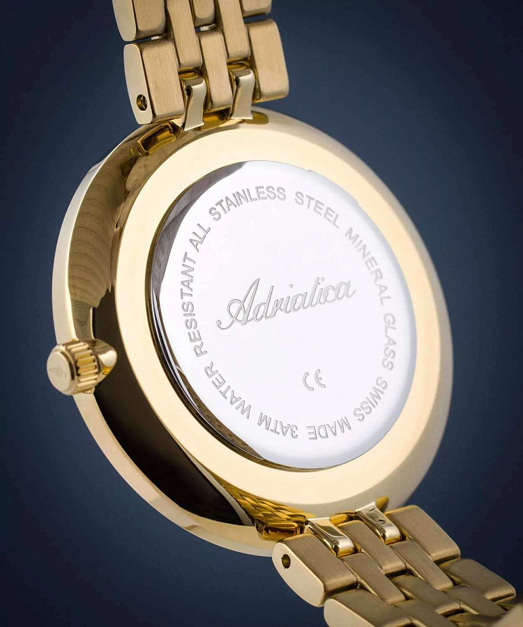 Часы Adriatica Essence A3760.118WQ — нержавеющая сталь с pvd-покрытием, женские