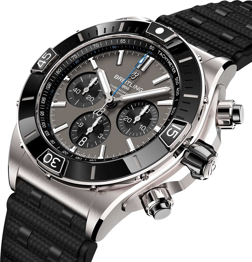 Часы Breitling Super Chronomat B01 44 mm EB0136251M1S1 — силикон, мужские