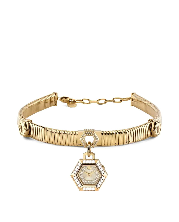 Часы Philipp Plein $Nake Hexagon PW3GA0226 — женские, шампань