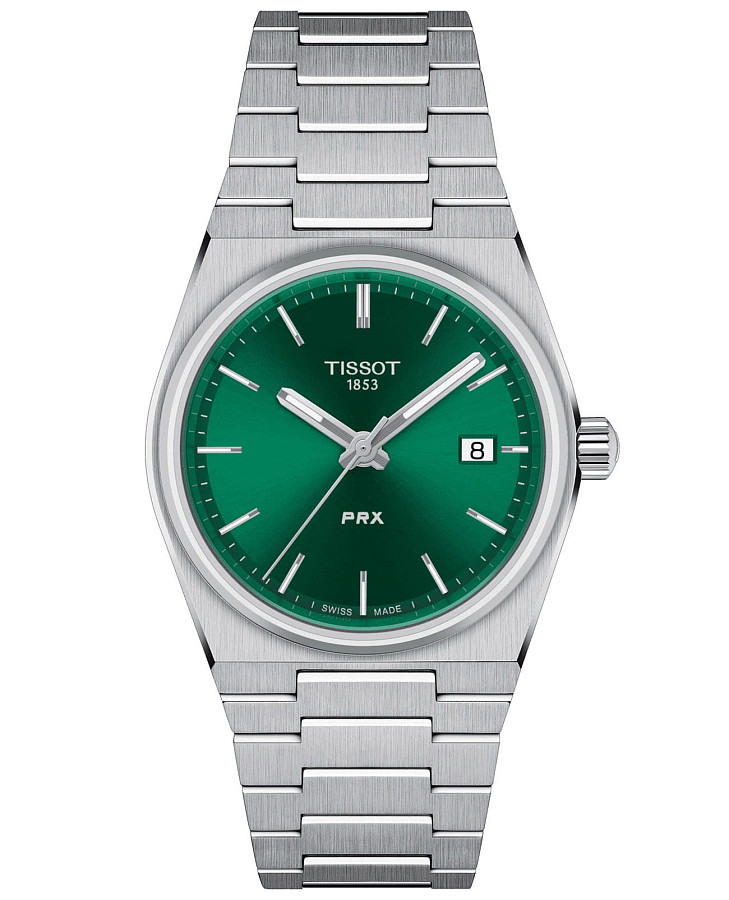 Часы Tissot PRX 35 mm T137.210.11.081.00 — женские, зеленый