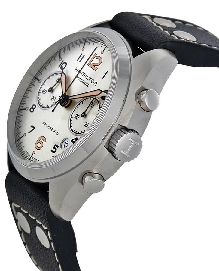 Часы Hamilton Khaki Aviation Pilot Pioneer Auto Chrono H76416755 — механические, сталь металл