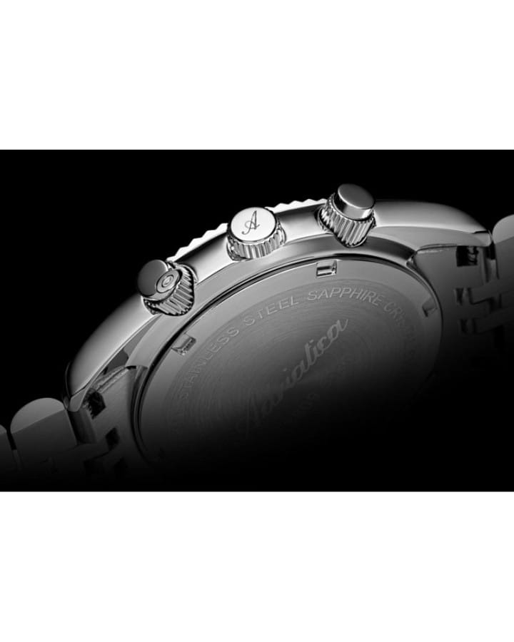 Часы Adriatica Chrono A3809.5145CH — синий, металл сталь