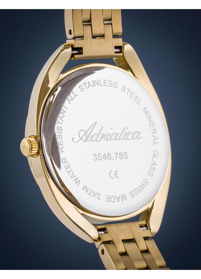 Часы Adriatica Essence A3546.1157Q — женские, нержавеющая сталь с pvd-покрытием