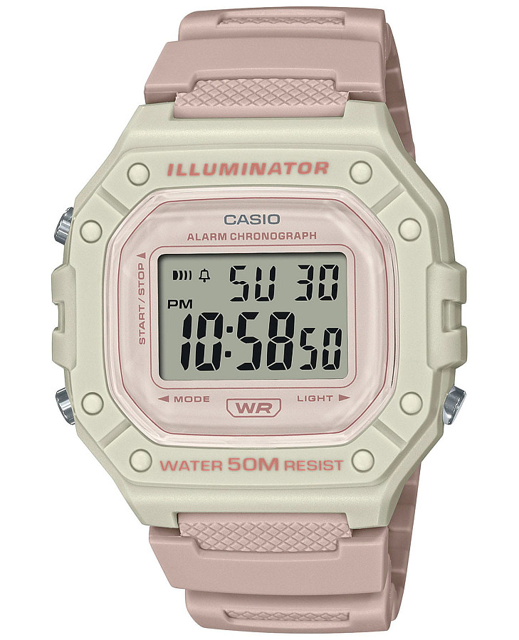 Часы Casio Collection W-218HC-4A2VEF — мужские, розовый