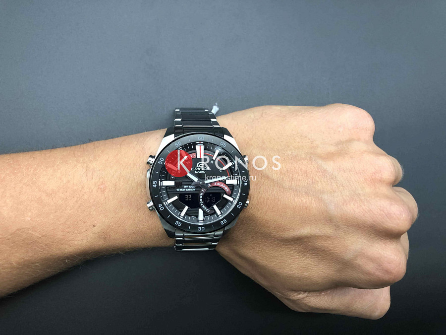 Часы Casio Edifice ERA-120DB-1A — мужские, нержавеющая сталь