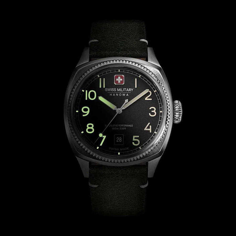 Часы Swiss Military Hanowa Condor SMWGB0003703 — мужские, зеленый