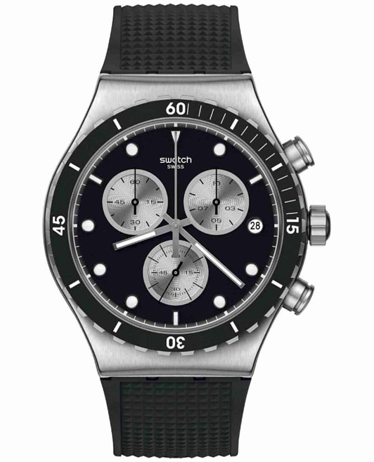 Часы Swatch I New Chrono YVS487 — мужские, черный