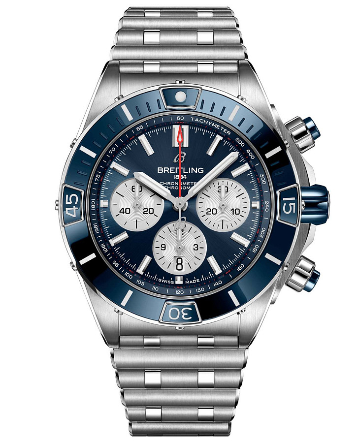 Часы Breitling Super Chronomat B01 44 AB0136161C1A1 — мужские, синий