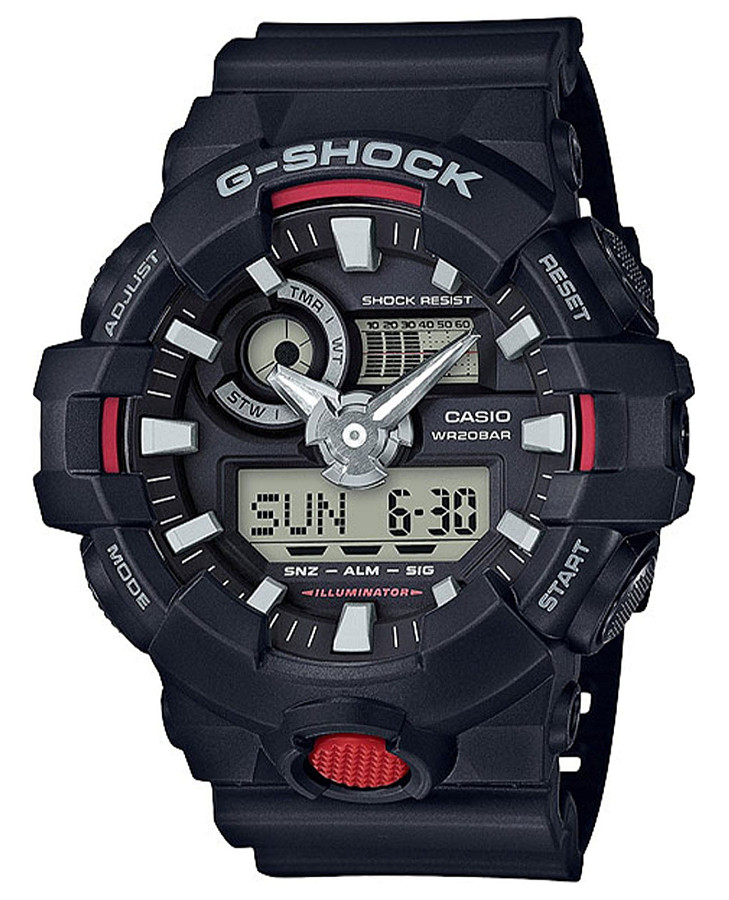 Часы Casio G-Shock GA-700-1ADR (GA-700-1A) — мужские, черный