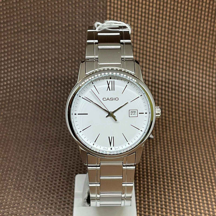 Часы Casio Collection MTP-V002D-7B3UDF (MTP-V002D-7B3) — серебристый, металл сталь