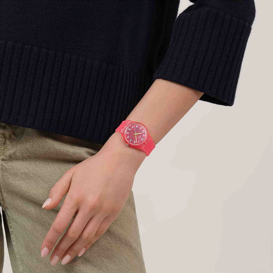 Часы Swatch Wavelengths Of Coral SO28P114 — женские, розовый