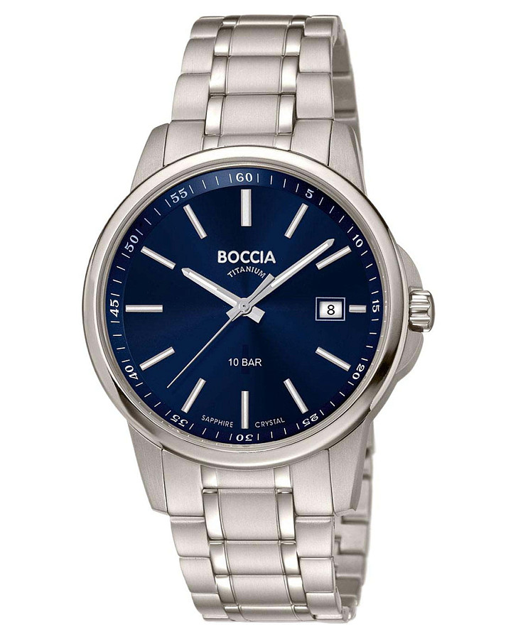 Часы Boccia Titanium Circle-Oval 3633-04 — мужские, синий