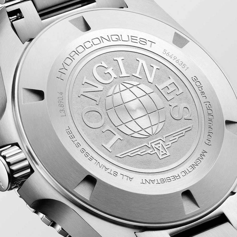 Часы Longines Hydroconquest GMT L3.890.4.96.6 — женские, нержавеющая сталь